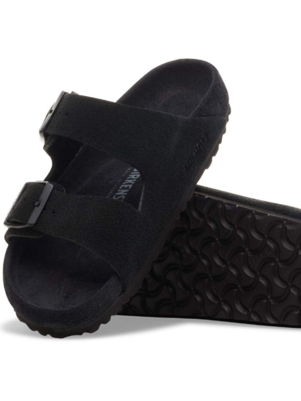 Birkenstock Arizona Black Suede Leather Exquisite Regular Width Sandals